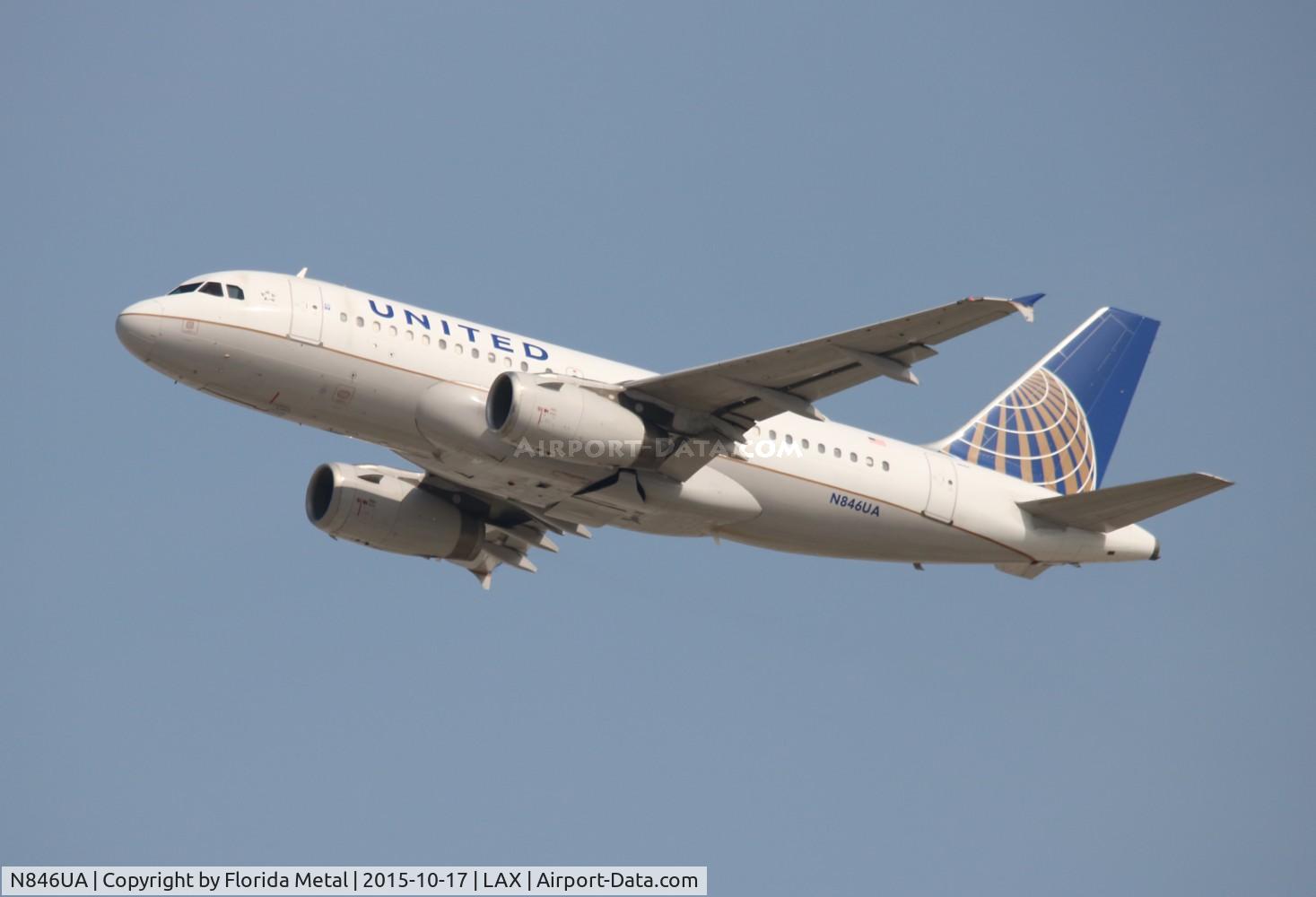 N846UA, 2001 Airbus A319-131 C/N 1600, United