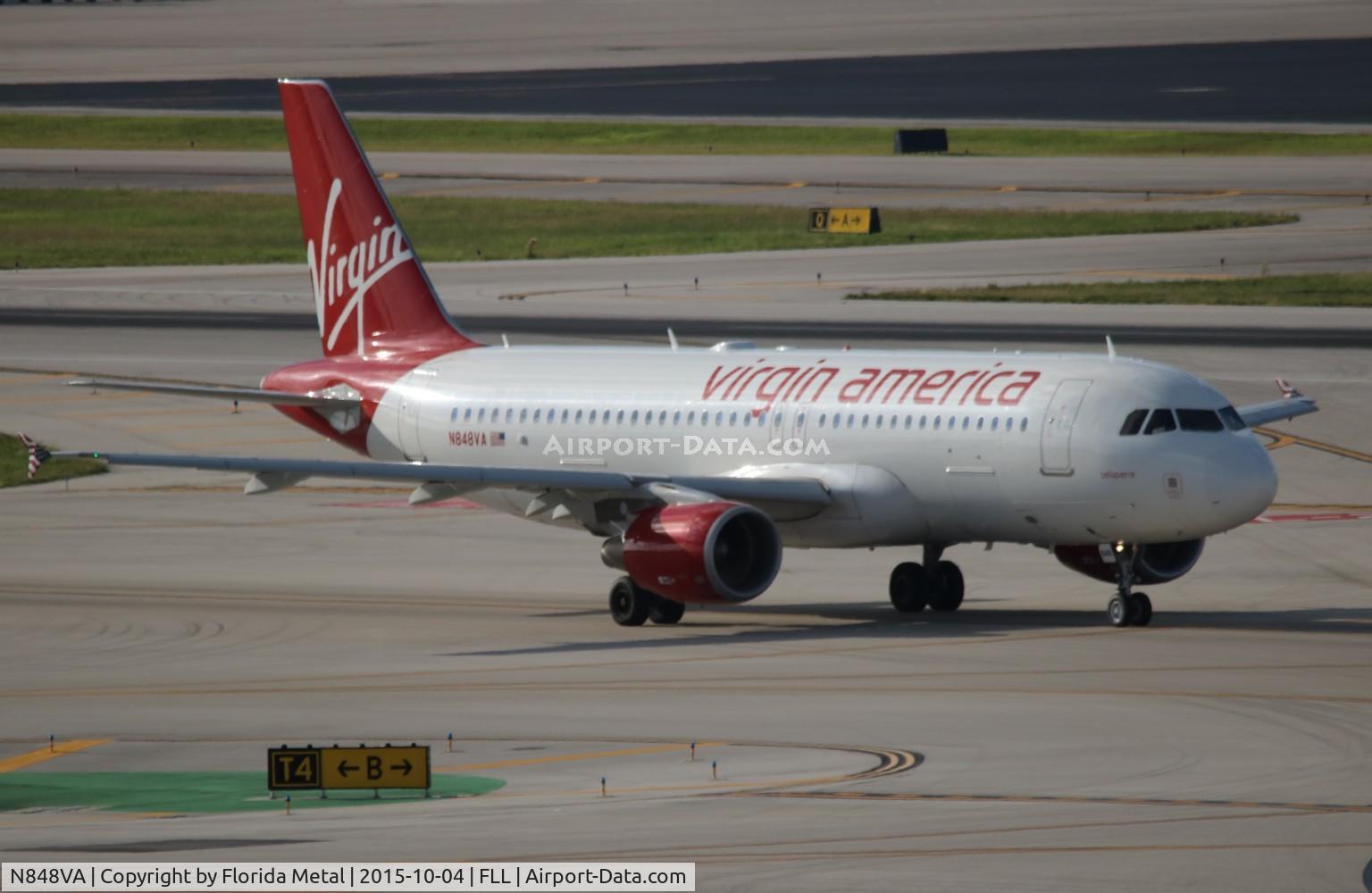 N848VA, 2011 Airbus A320-214 C/N 4959, Virgin America