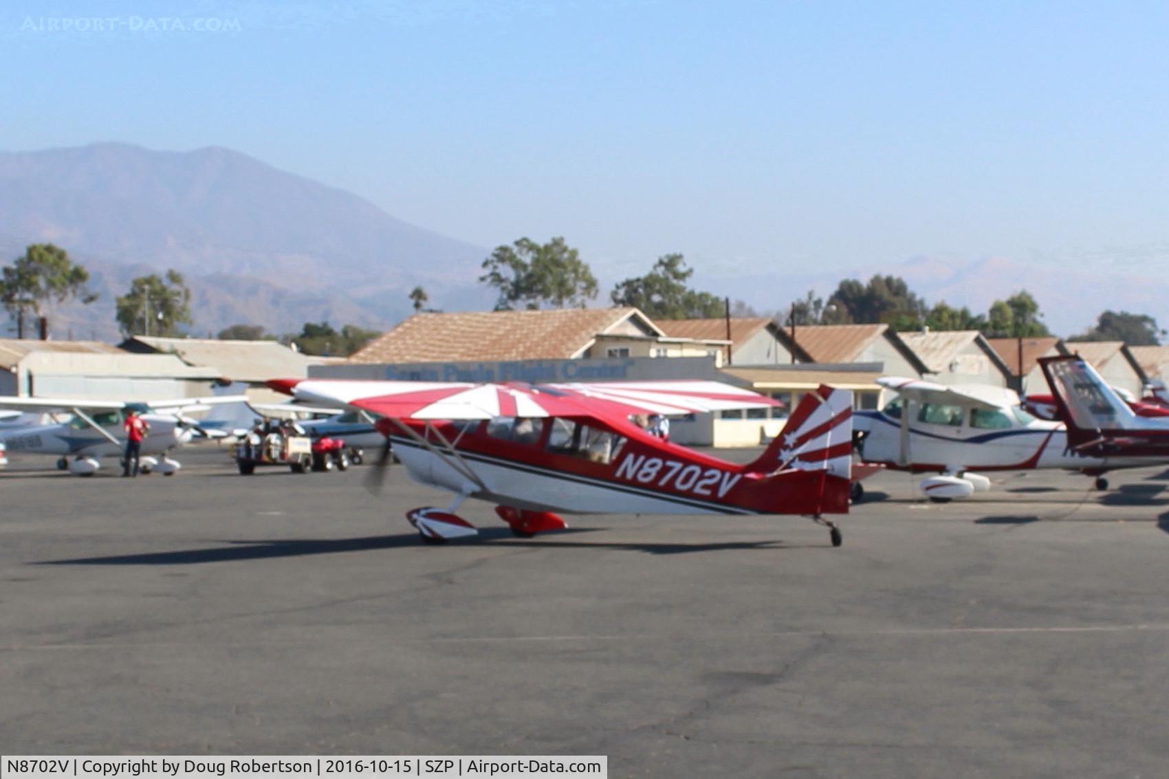 N8702V, 1975 Bellanca 8KCAB Decathlon C/N 189-75, 1975 Bellanca 8KCAB DECATHLON, Lycoming IO-320 150 Hp, taxi