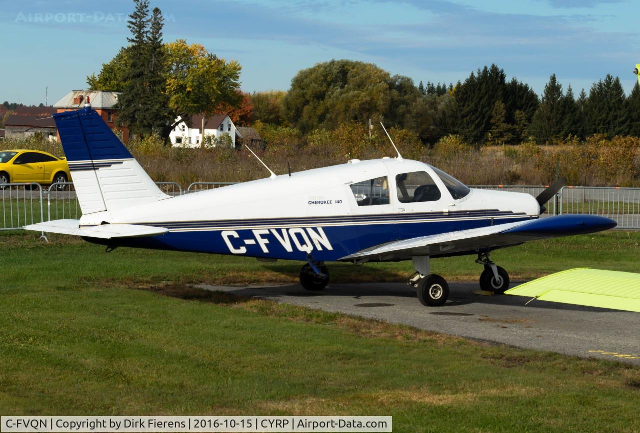 C-FVQN, 1967 Piper PA-28-140 Cherokee C/N 28-23035, Parked at Carp Airport.