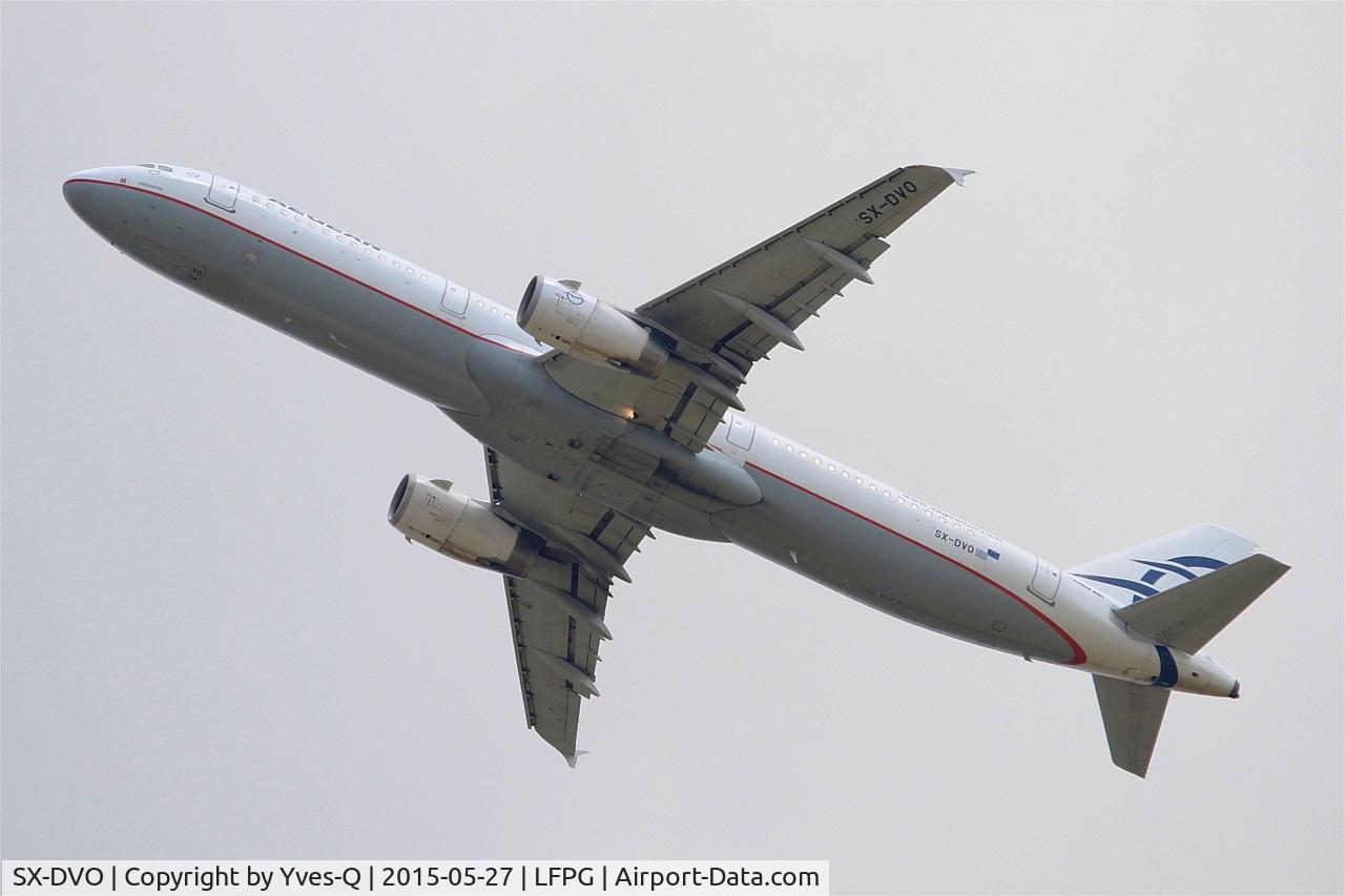 SX-DVO, 2008 Airbus A321-231 C/N 3462, Airbus A321-231, Take off Rwy 27L, Roissy Charles De Gaulle Airport (LFPG-CDG)