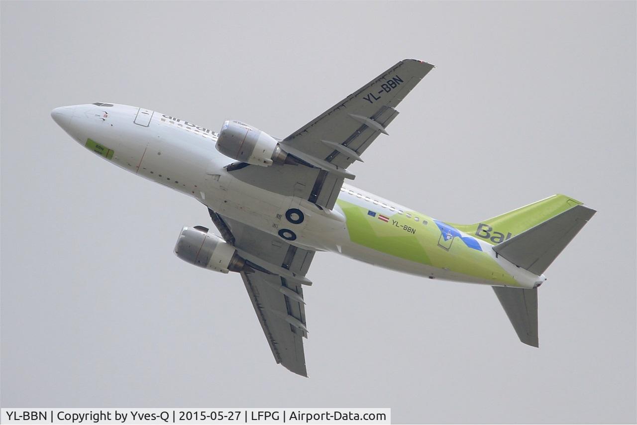 YL-BBN, 1992 Boeing 737-522 C/N 26683, Boeing 737-522, Take off Rwy 27L, Roissy Charles De Gaulle Airport (LFPG-CDG)