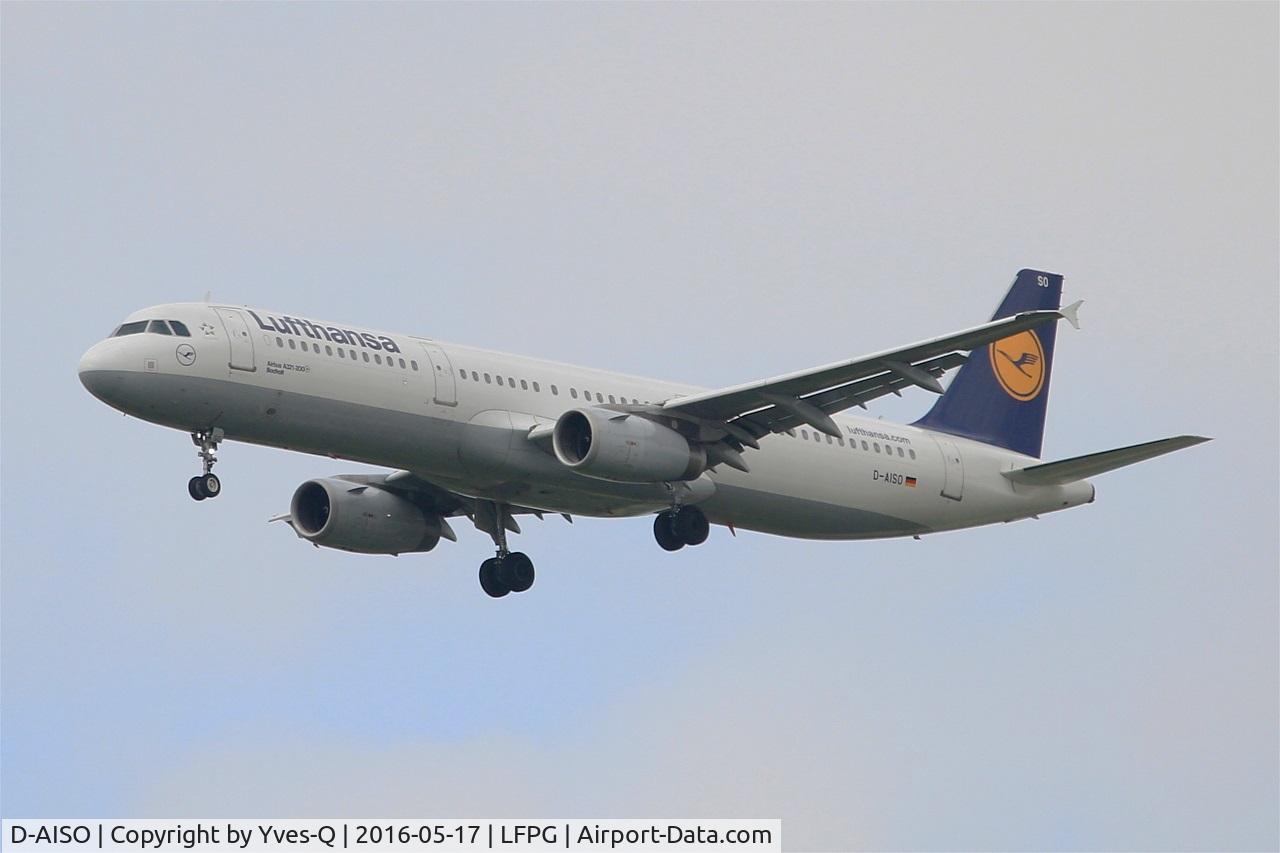 D-AISO, 2008 Airbus A321-231 C/N 3625, Airbus A321-231, Short approach rwy 27R, Paris-Roissy Charles De Gaulle airport (LFPG-CDG)