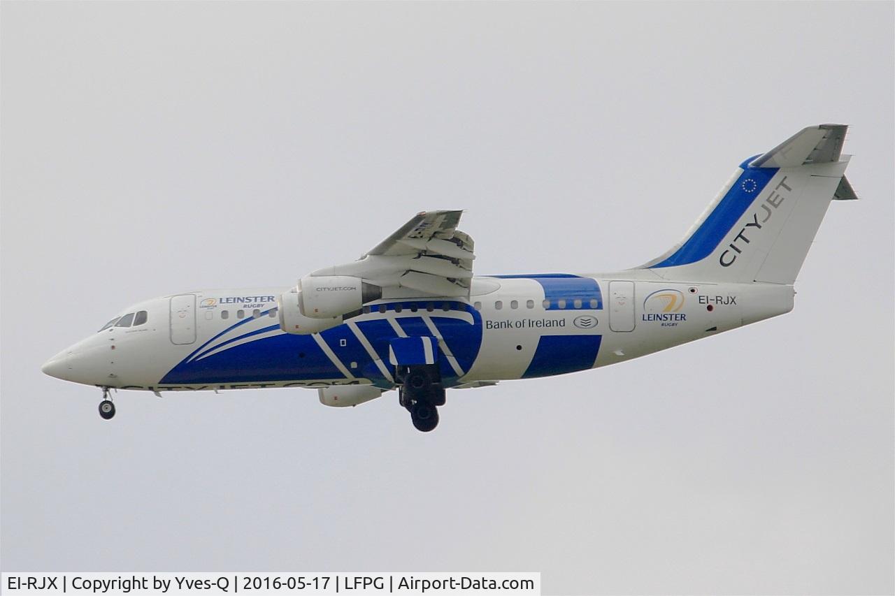 EI-RJX, 2000 BAe Systems Avro 146-RJ85A C/N E.2372, British Aerospace RJ85A, On final rwy 27R, Roissy Charles De Gaulle Airport (LFPG-CDG)