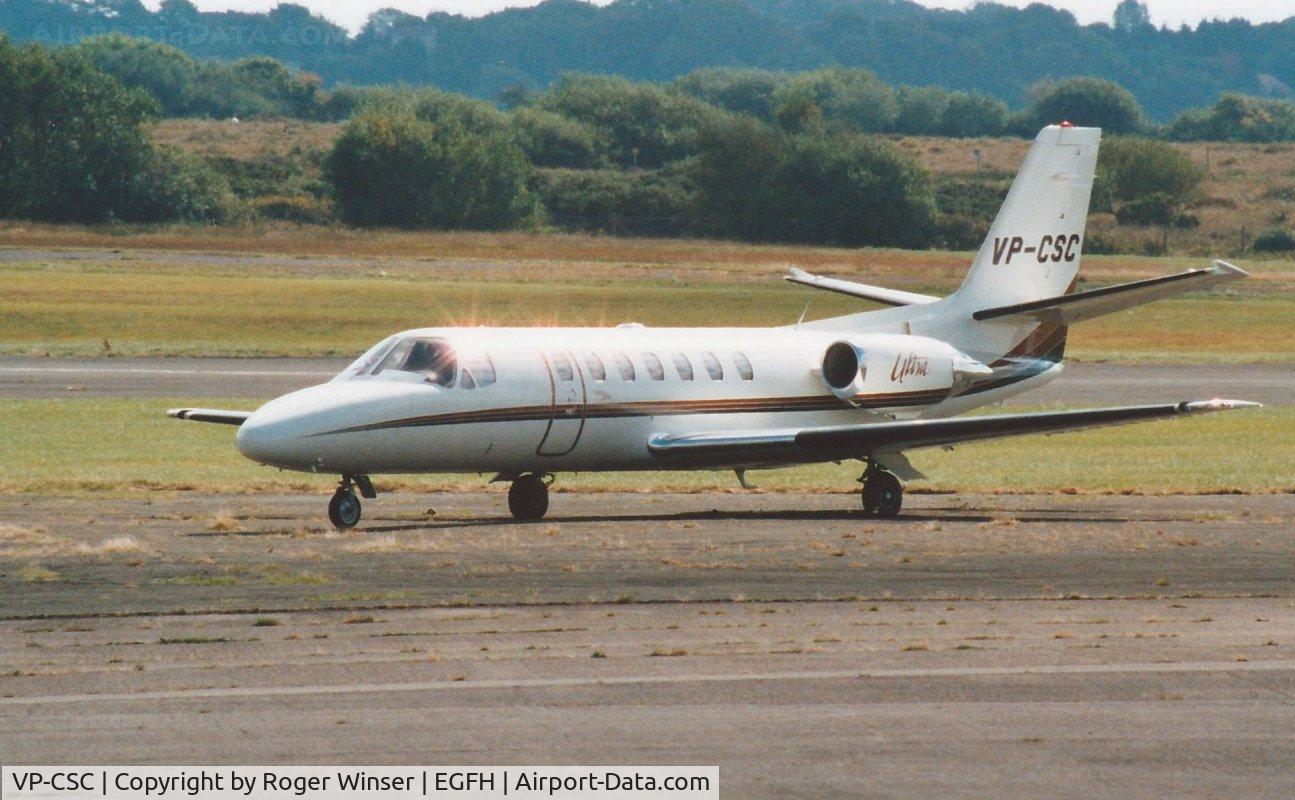 VP-CSC, 1997 Cessna 560 Citation Ultra C/N 560-0439, Visiting Citation Ultra. Summer 2001.