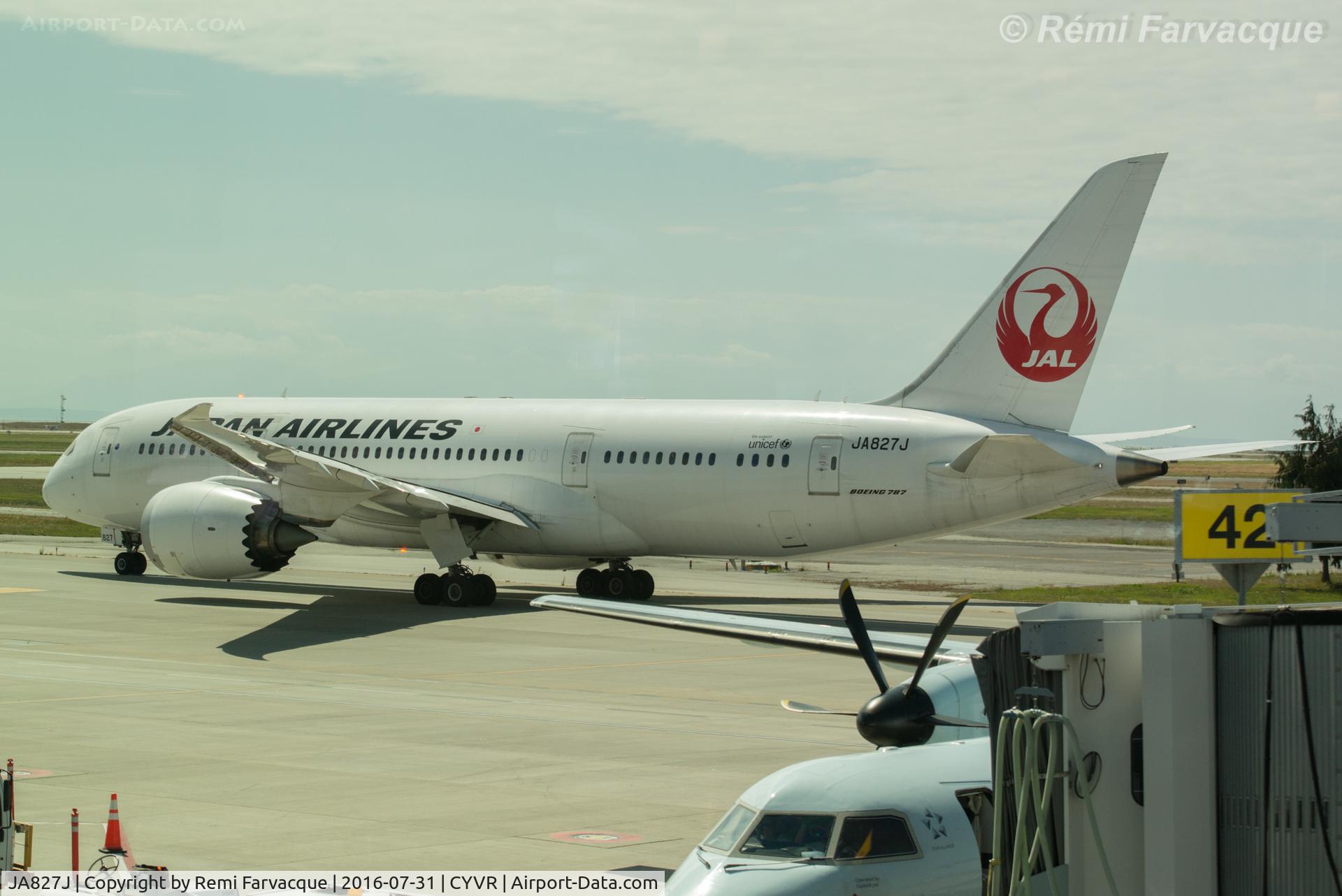 JA827J, 2011 Boeing 787-8 Dreamliner C/N 34837, Taxiing for takeoff