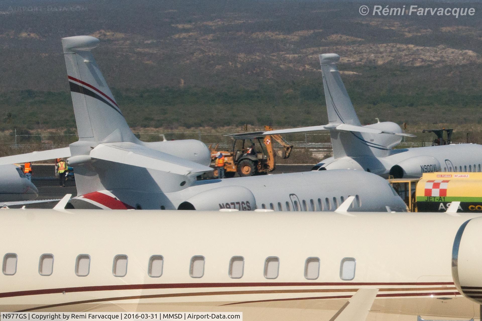 N977GS, 2013 Dassault 7X C/N 202, Parked in executive jet area.