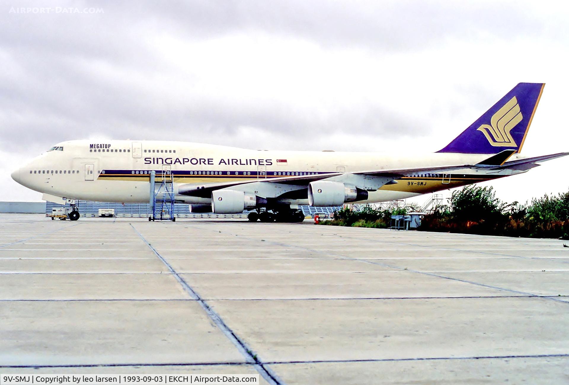 9V-SMJ, 1991 Boeing 747-412/BCF C/N 25068, Copenhagen 3.9.93