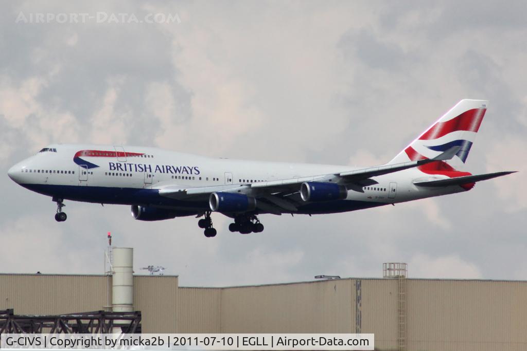 G-CIVS, 1998 Boeing 747-436 C/N 28851, Landing