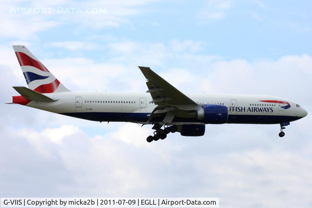G-VIIS, 1999 Boeing 777-236/ER C/N 29323, Landing