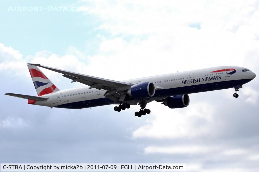G-STBA, 2010 Boeing 777-336/ER C/N 40542, Landing
