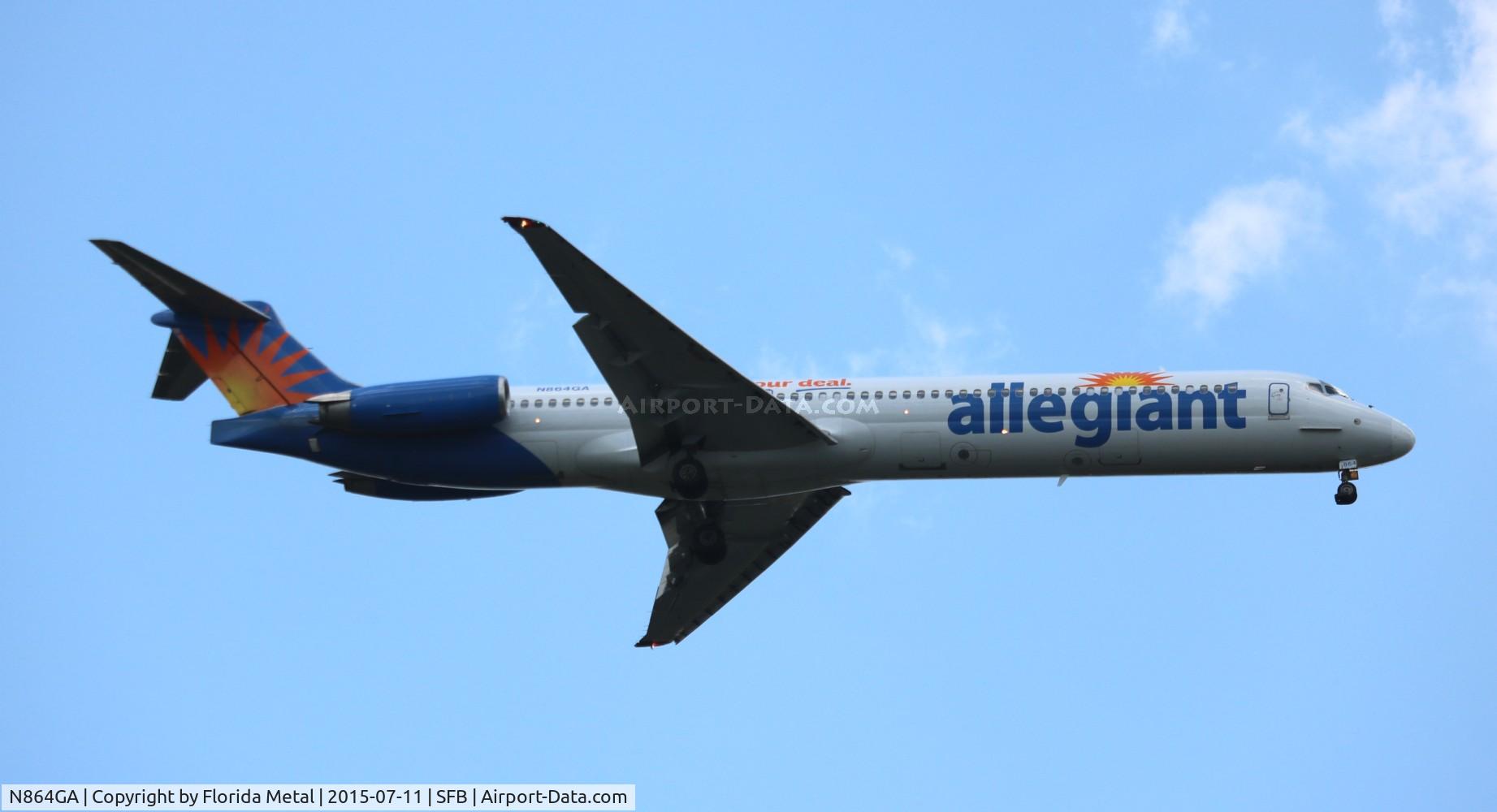 N864GA, 1989 McDonnell Douglas MD-83 (DC-9-83) C/N 49912, Allegiant