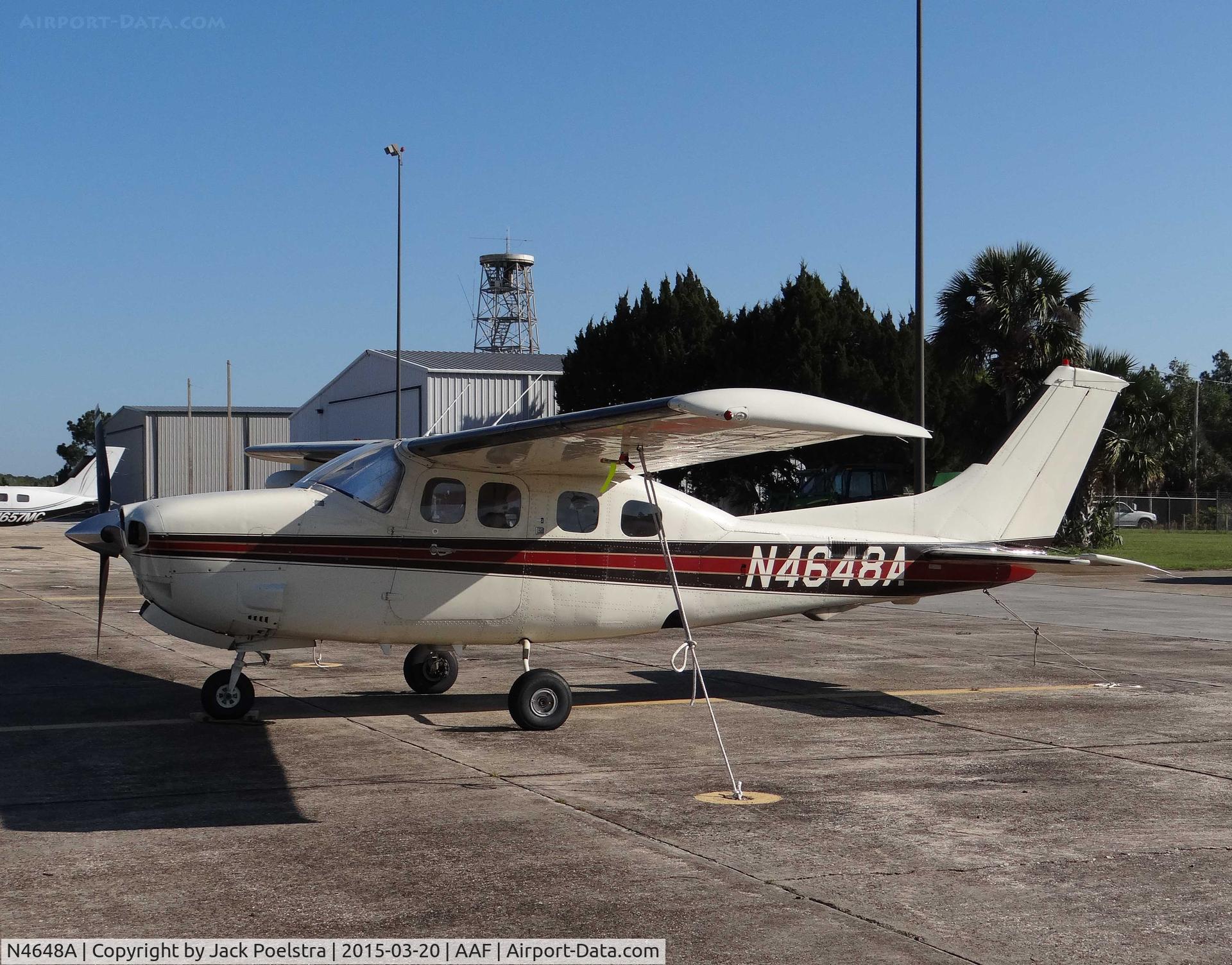 N4648A, 1983 Cessna P210N Pressurised Centurion C/N P21000812, At ramp of Apalachicola airport FL
