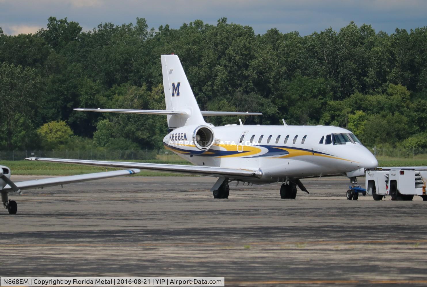 N868EM, 2009 Cessna 680 Citation Sovereign C/N 680-0282, University of Michigan