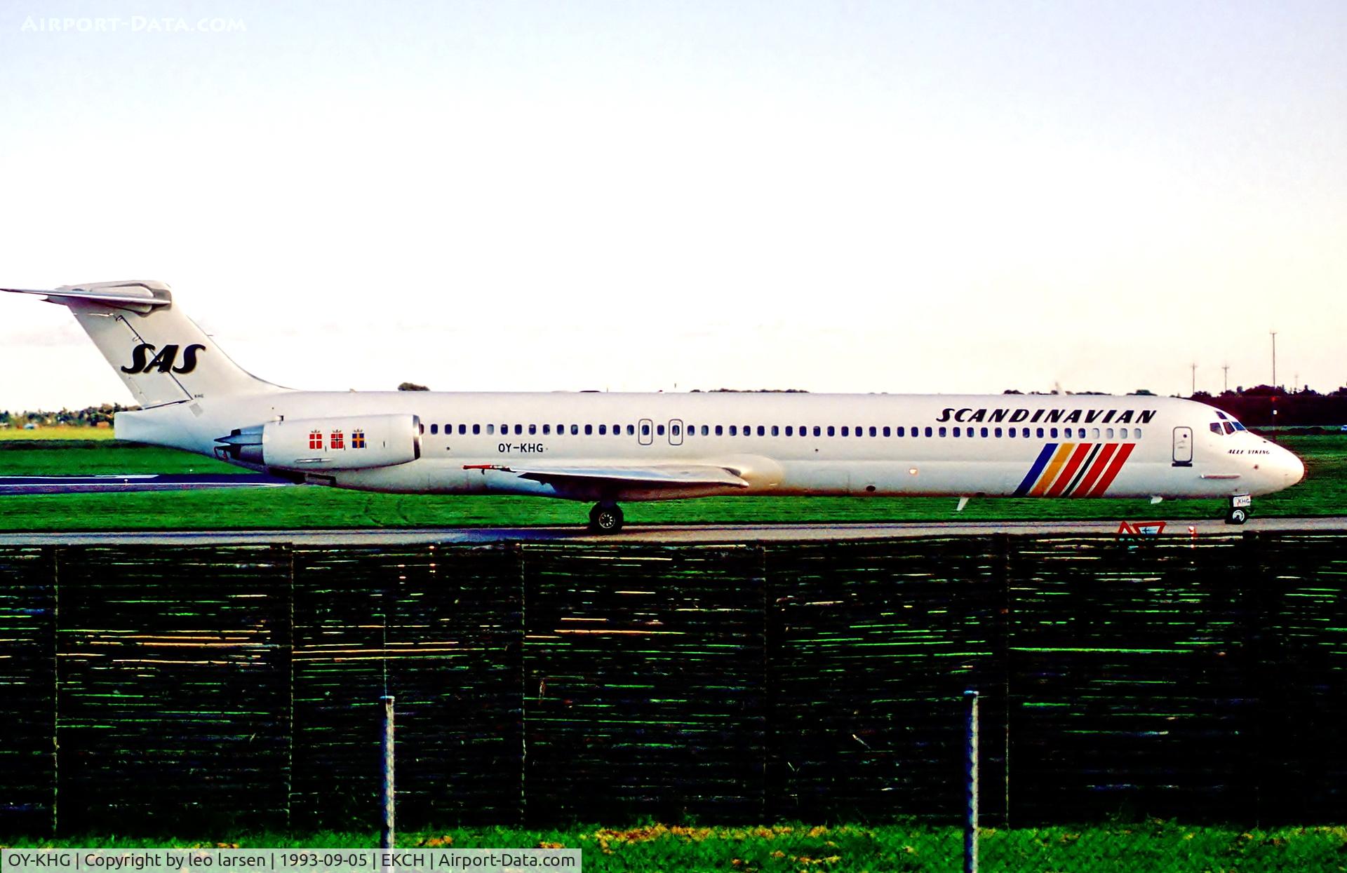 OY-KHG, 1988 McDonnell Douglas MD-82 (DC-9-82) C/N 49613, Copenhagen 5.9.93