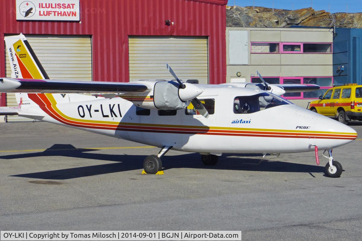 OY-LKI, 1986 Partenavia P-68C C/N 366, AirZafari, Greenland. Thanks to Paul!