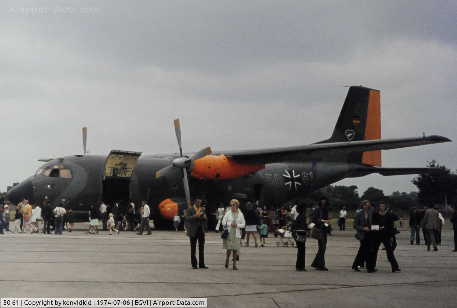 50 61, Transall C-160D C/N D83, At the 1974 International Air Tattoo Greenham Common, copied from slide.