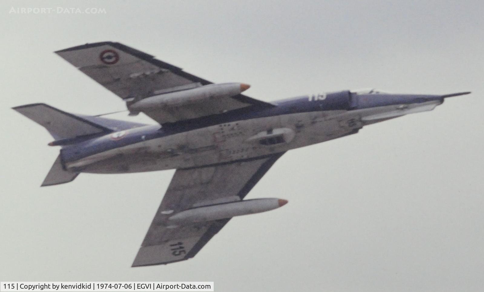 115, Dassault Etendard IV.P C/N 115, At the 1974 International Air Tattoo Greenham Common, copied from slide.