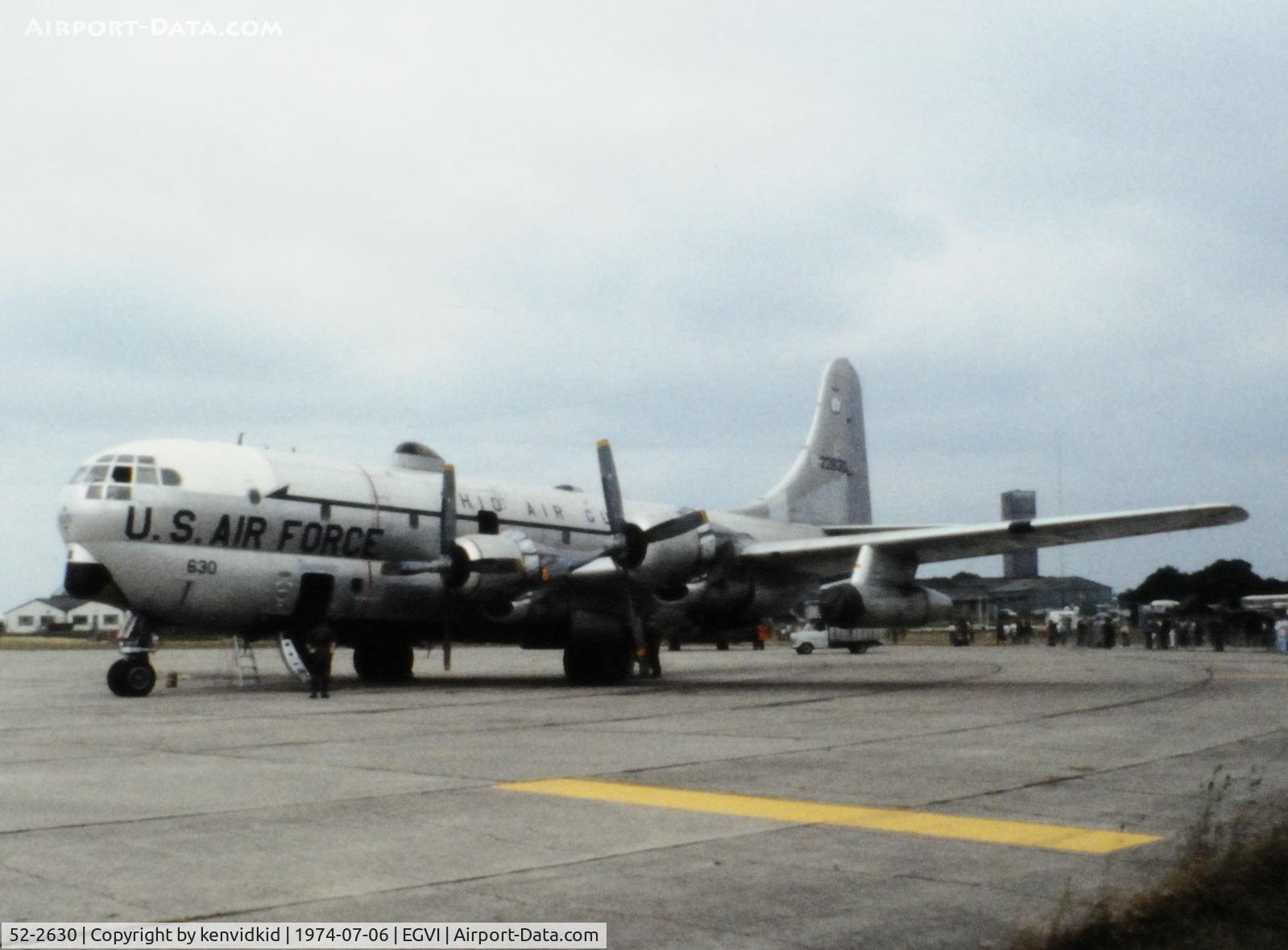 52-2630, 1952 Boeing KC-97L Stratofreighter C/N 16661, At the 1974 International Air Tattoo Greenham Common, copied from slide.