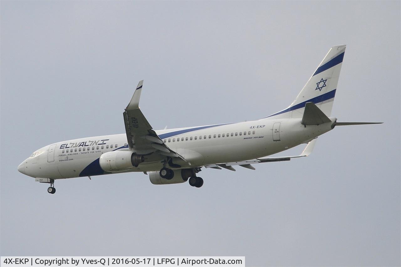4X-EKP, 2001 Boeing 737-8Q8 C/N 30639, Boeing 737-8Q8, On final rwy 27R, Paris-Roissy Charles De Gaulle airport (LFPG-CDG)