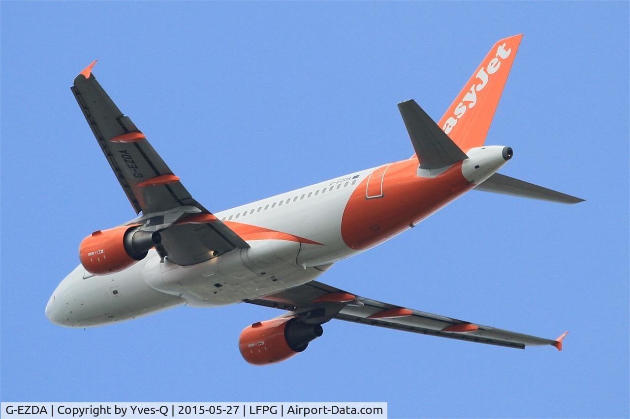 G-EZDA, 2008 Airbus A319-111 C/N 3413, Airbus A319-111, Take off rwy 27L, Roissy Charles De Gaulle airport (LFPG-CDG)