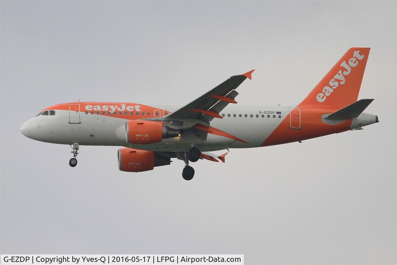 G-EZDP, 2008 Airbus A319-111 C/N 3675, Airbus A319-111, On final rwy 27R, Paris-Roissy Charles De Gaulle airport (LFPG-CDG)