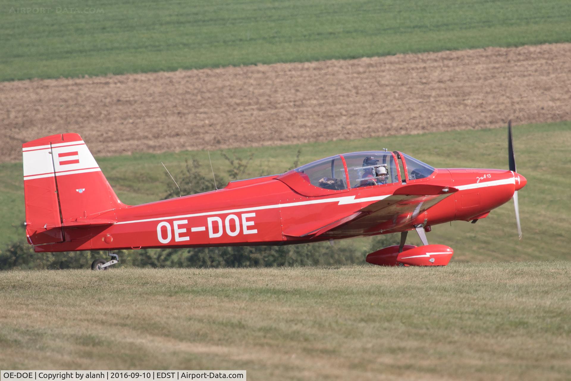 OE-DOE, 1966 Oberlerchner Job 15-150/2 C/N 73, At the hold before departing the 2016 Hahnweide Oldtimer Fliegertreffen