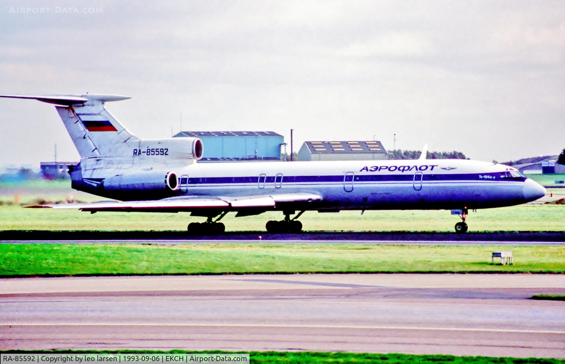 RA-85592, 1983 Tupolev Tu-154B-2 C/N 83A592, Copenhagen 6.9.93