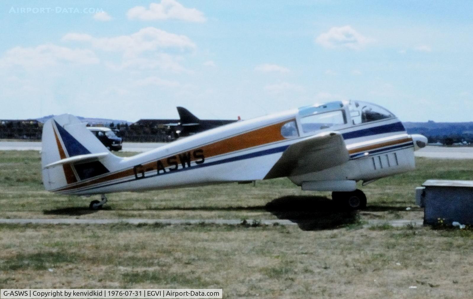 G-ASWS, 1965 Let Ae-145 Super Aero 145 C/N 172004 (20-04), At the 1976 International Air Tattoo Greenham Common, copied from slide.