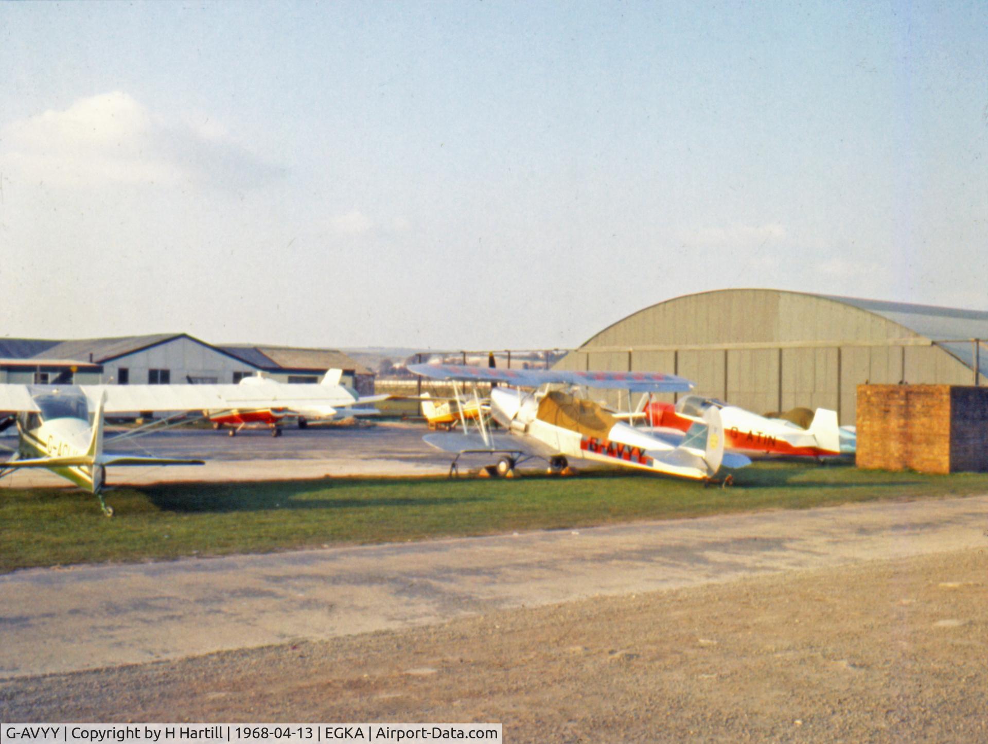 G-AVYY, 1947 Stampe-Vertongen SV-4C C/N 548, Shoreham Airport 13April 1968 also Jodel G ATIN