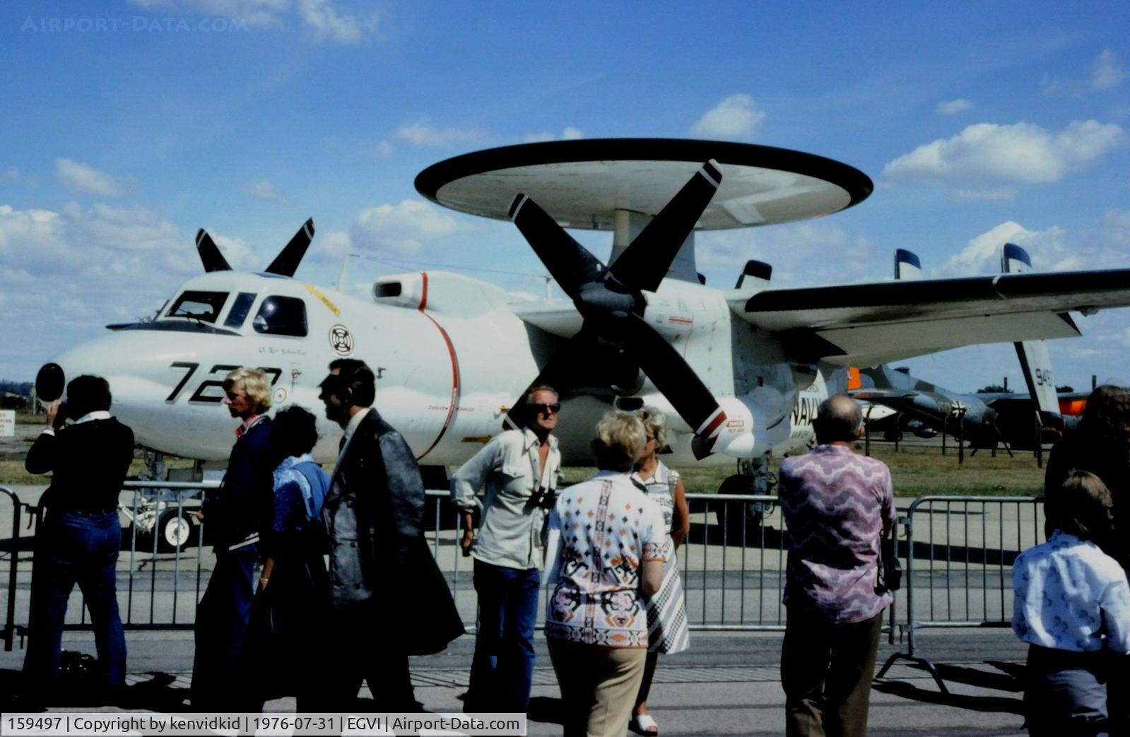 159497, Grumman E-2C Hawkeye C/N A023, At the 1976 International Air Tattoo Greenham Common, copied from slide.