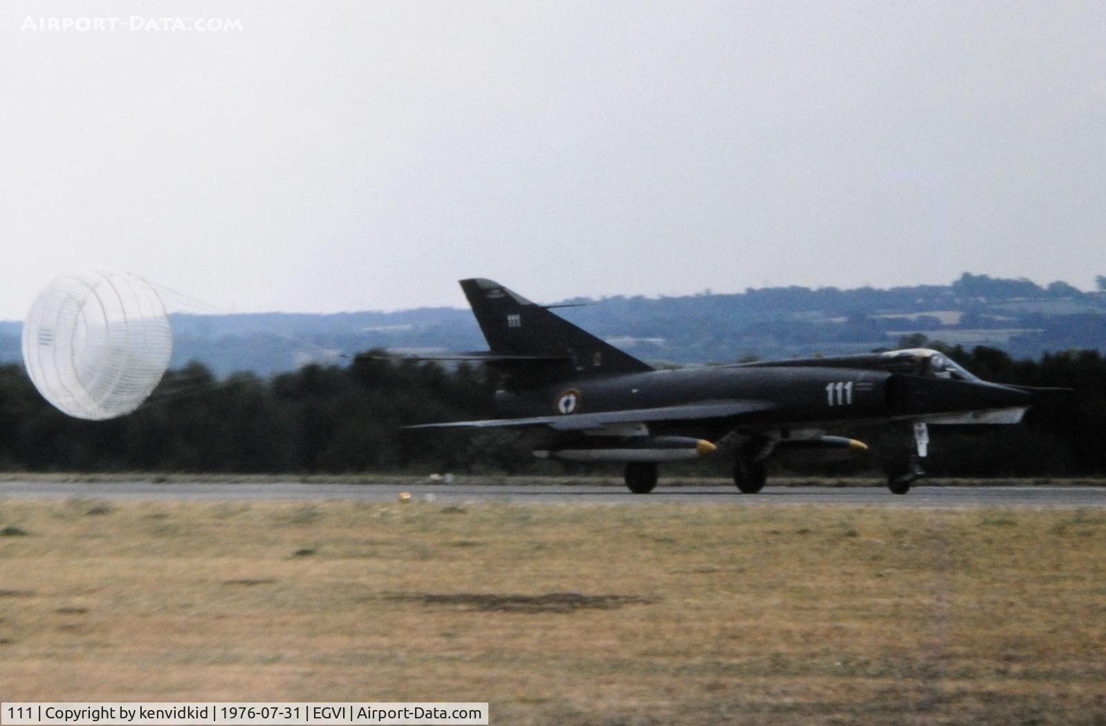 111, Dassault Etendard IV.P C/N 111, At the 1976 International Air Tattoo Greenham Common, copied from slide.