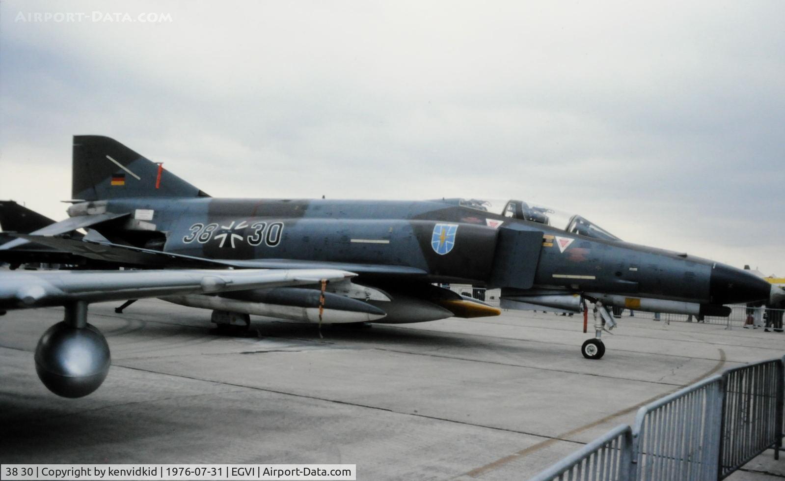 38 30, 1972 McDonnell Douglas F-4F Phantom II C/N 4695, At the 1976 International Air Tattoo Greenham Common, copied from slide.