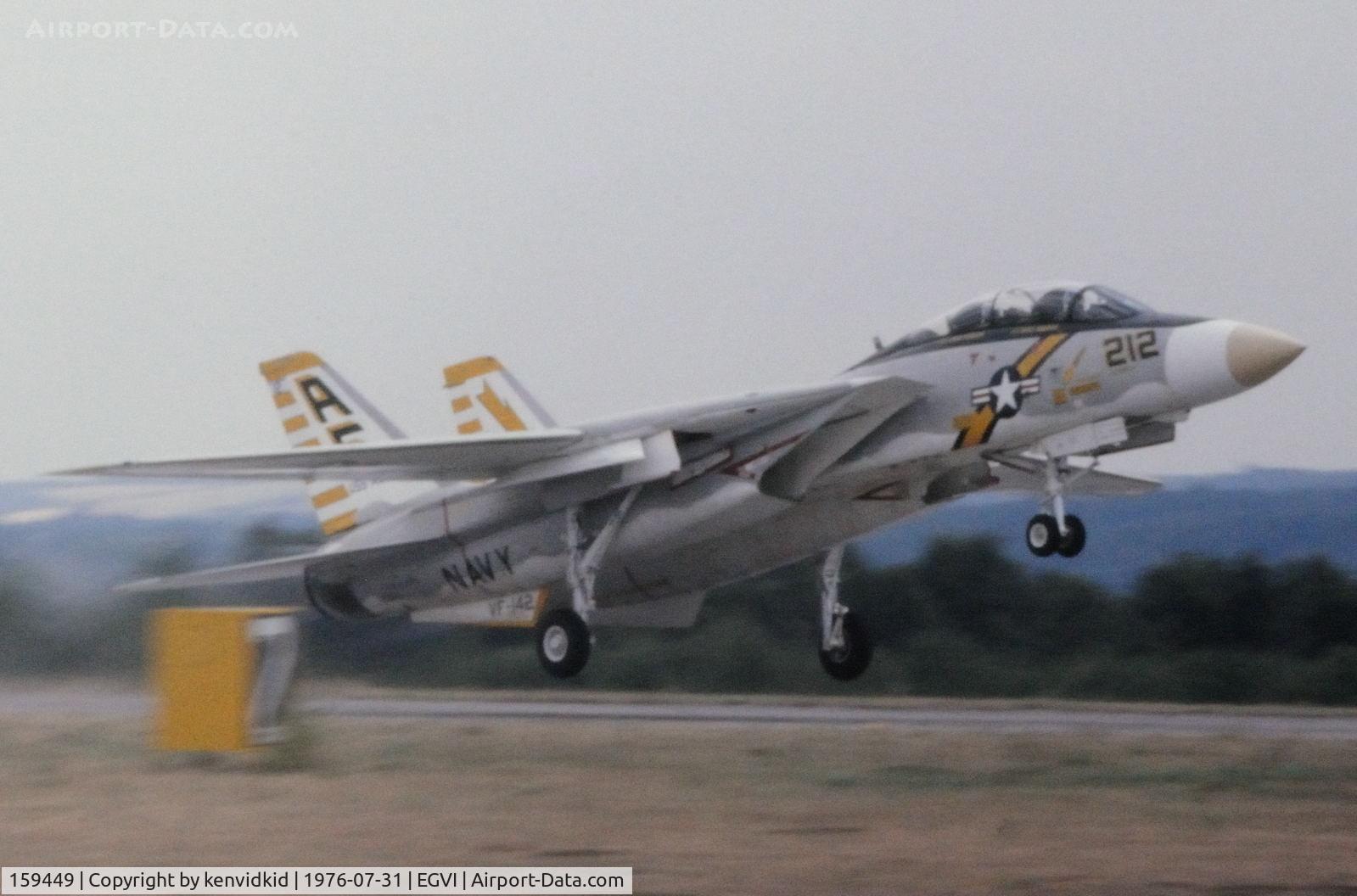 159449, Grumman F-14A Tomcat C/N 115, At the 1976 International Air Tattoo Greenham Common, copied from slide.