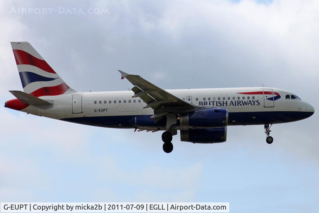 G-EUPT, 2000 Airbus A319-131 C/N 1380, Landing