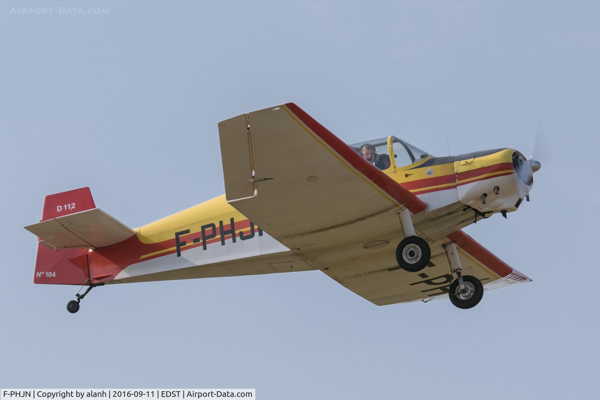 F-PHJN, 1955 Jodel D-112 C/N 104, Departing the 2016 Hahnweide Oldtimer Fliegertreffen