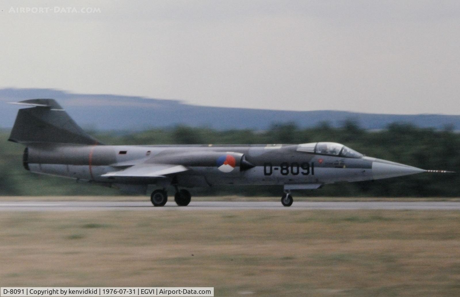 D-8091, 1963 Lockheed F-104G Starfighter C/N 683-8091, At the 1976 International Air Tattoo Greenham Common, copied from slide.