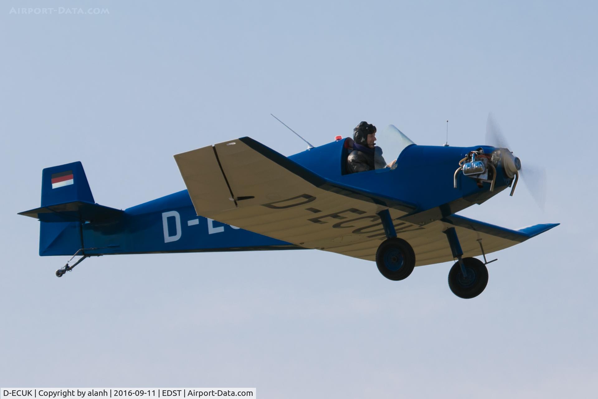 D-ECUK, 1960 Jodel D9 C/N AB-07, Departing the 2016 Hahnweide Oldtimer Fliegertreffen