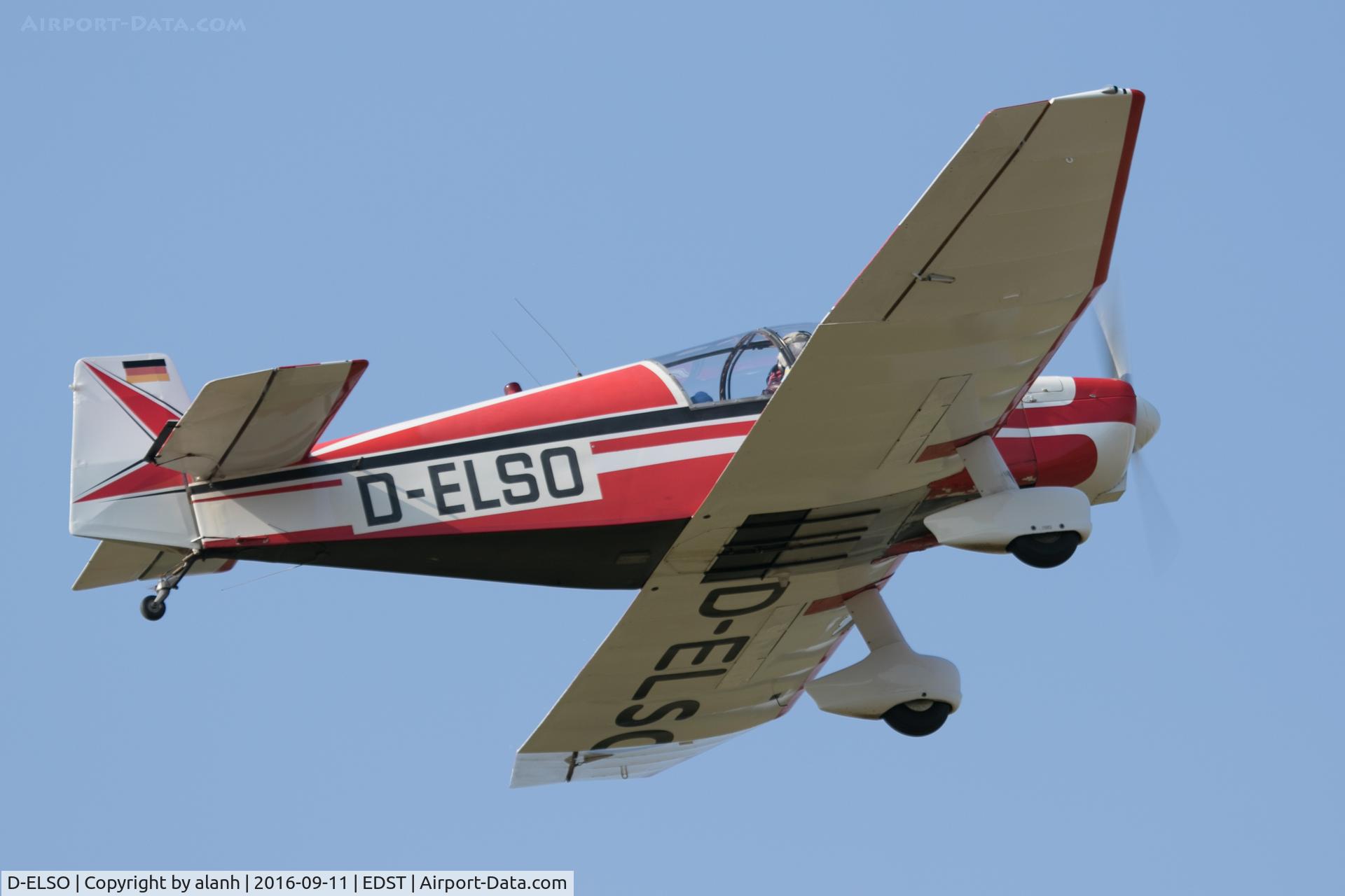 D-ELSO, 1963 SAN Jodel DR-1050 Ambassadeur C/N 396, Departing the 2016 Hahnweide Oldtimer Fliegertreffen