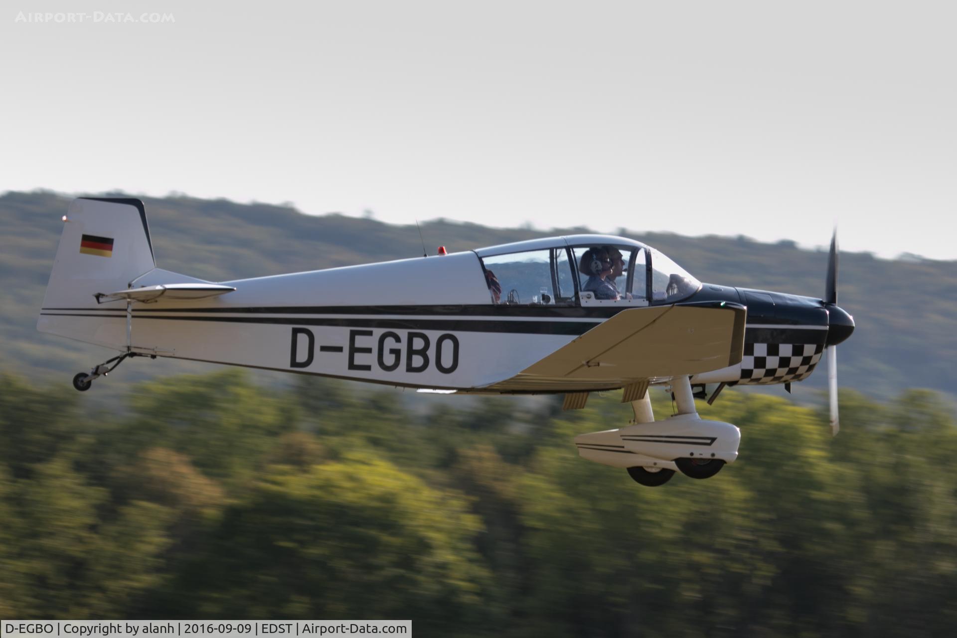 D-EGBO, 1962 SAN Jodel DR-1050A Ambassadeur C/N 367, Arriving at the 2016 Hahnweide Oldtimer Fliegertreffen