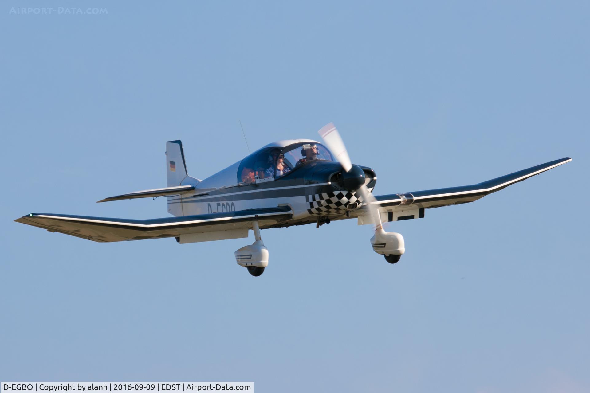 D-EGBO, 1962 SAN Jodel DR-1050A Ambassadeur C/N 367, Arriving at the 2016 Hahnweide Oldtimer Fliegertreffen