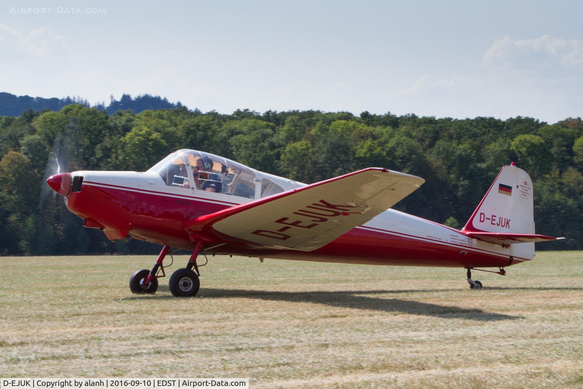 D-EJUK, 1959 Klemm Kl-107B C/N 124, Taxying for departure at the 2016 Hahnweide Oldtimer Fliegertreffen