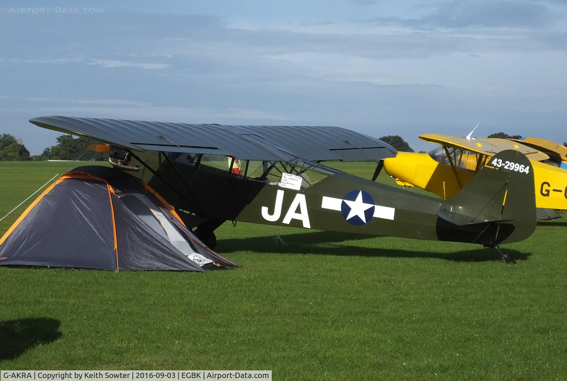 G-AKRA, 1944 Piper L-4H Grasshopper (J3C-65D) C/N 11255, LAA FLY-IN