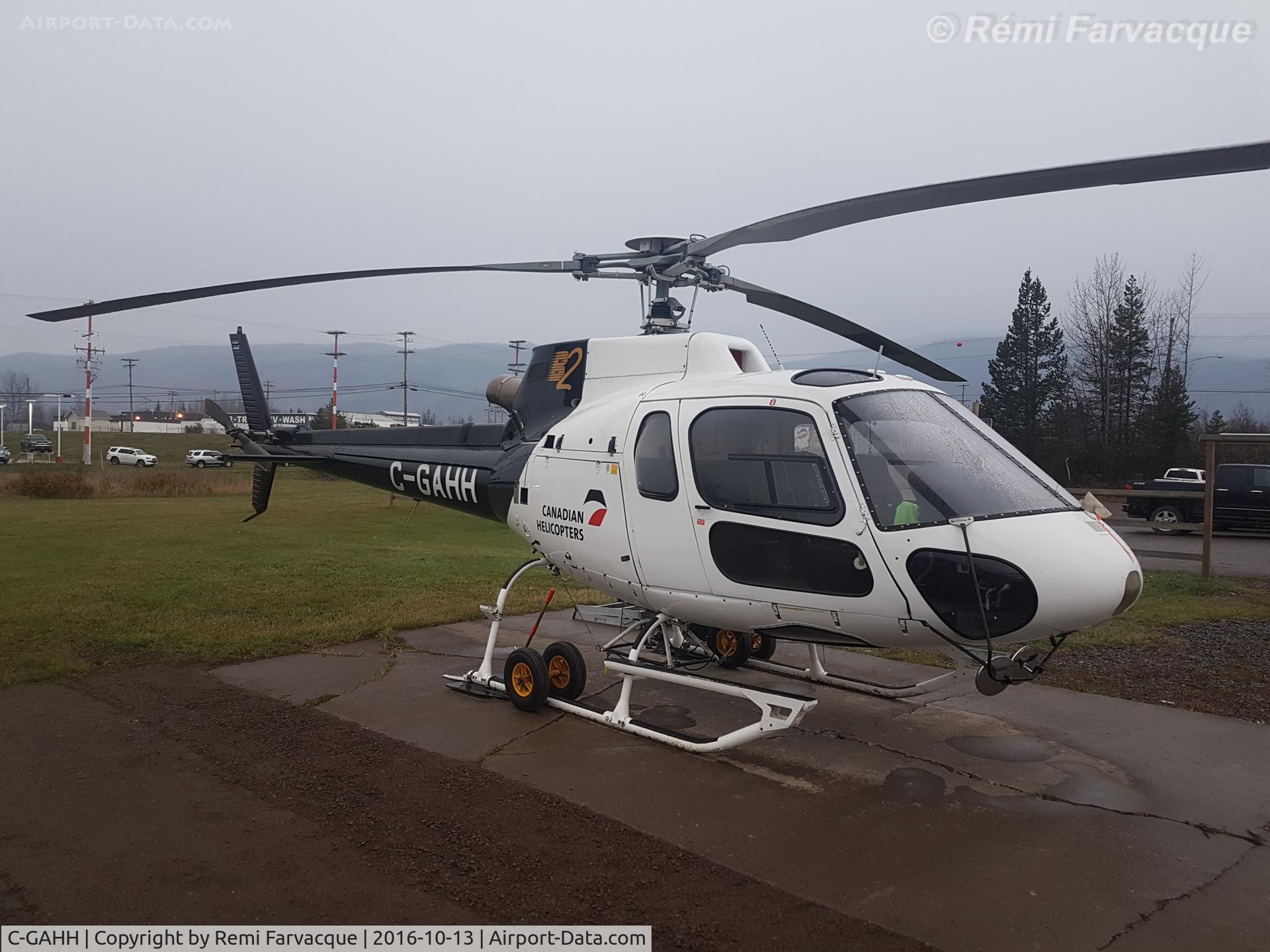 C-GAHH, 1979 Aerospatiale AS-350B Ecureuil C/N 1036, Parked at Canadian Helicopters base in Smithrs (not airport).