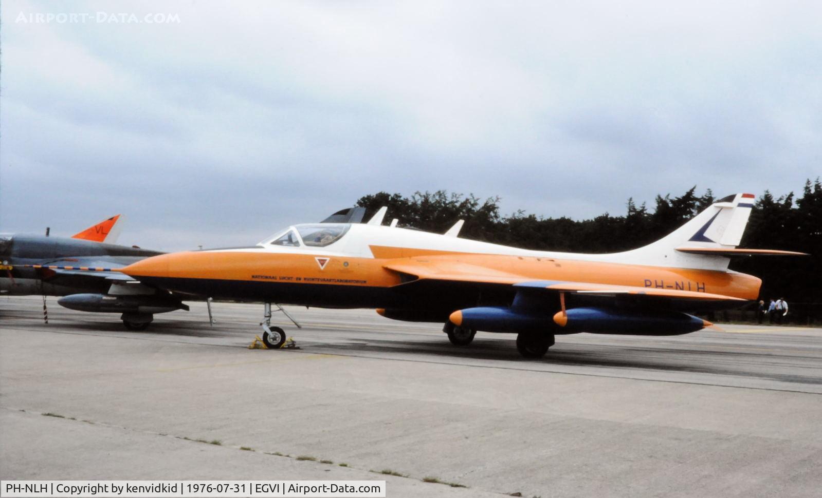 PH-NLH, Hawker Hunter T.7 C/N 41H-695342, At the 1976 International Air Tattoo Greenham Common, copied from slide.