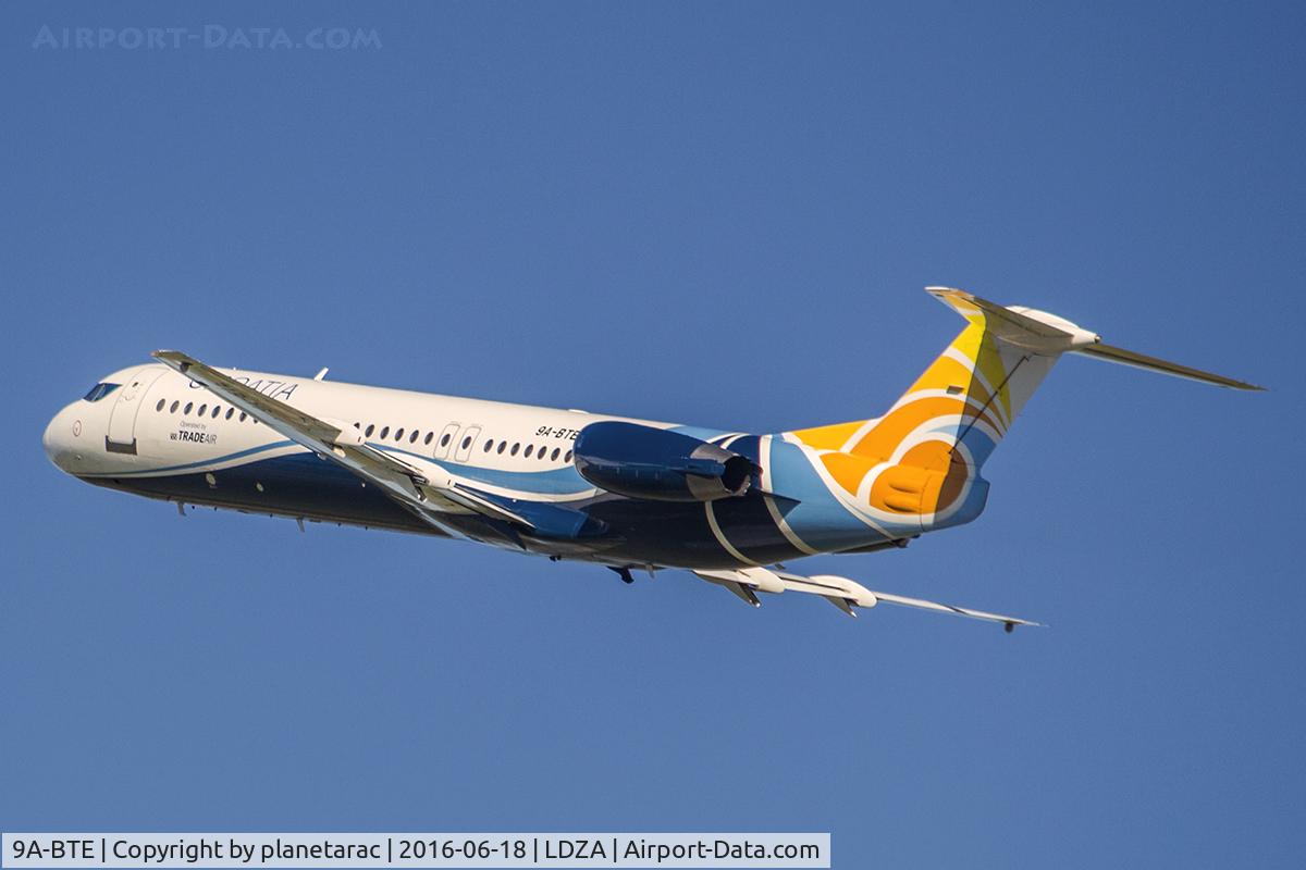 9A-BTE, 1992 Fokker 100 (F-28-0100) C/N 11416, By by