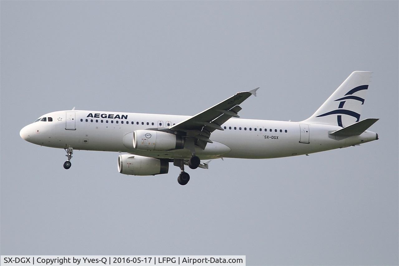 SX-DGX, 2003 Airbus A320-232 C/N 1996, Airbus A320-232, On final rwy 27R, Paris-Roissy Charles De Gaulle airport (LFPG-CDG)