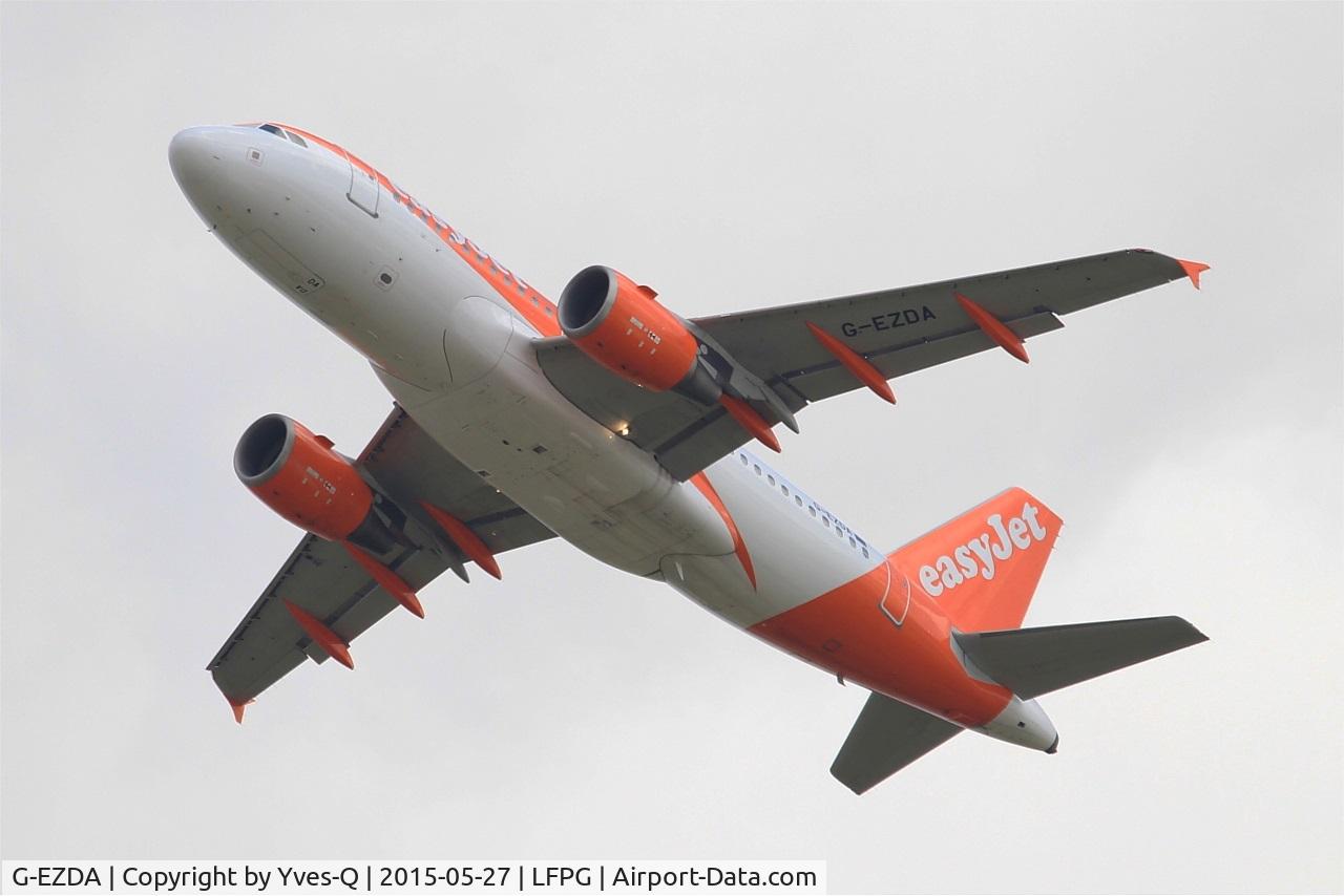 G-EZDA, 2008 Airbus A319-111 C/N 3413, Airbus A319-111, Take off rwy 27L, Roissy Charles De Gaulle airport (LFPG-CDG)