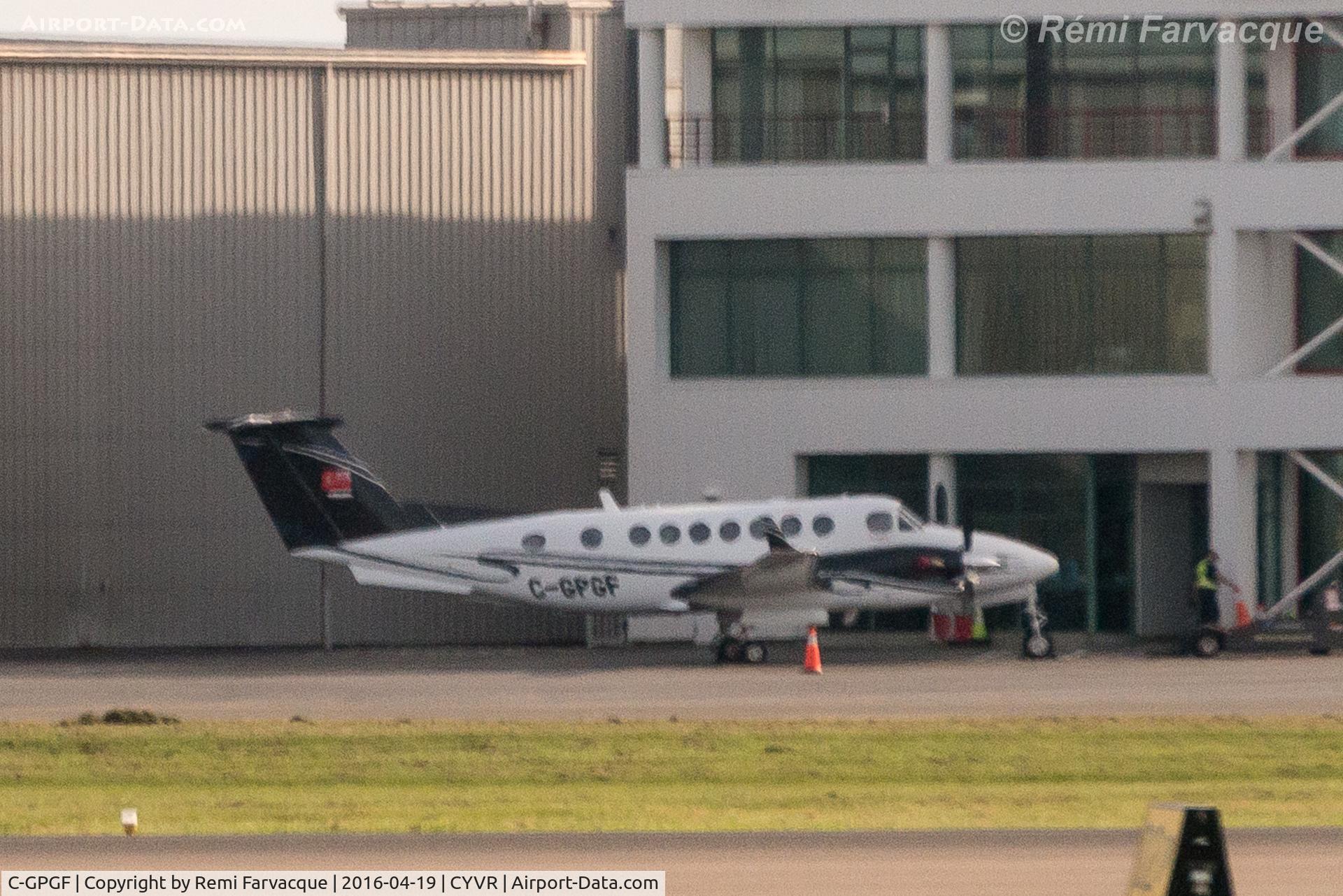 C-GPGF, 2008 Hawker Beechcraft 350 King Air (B300) C/N FL-572, PArked far south part of airport.