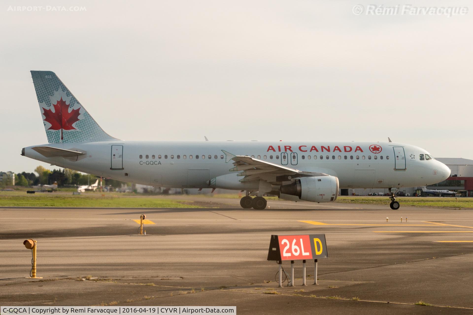 C-GQCA, 1991 Airbus A320-211 C/N 210, Westerly take-off south runway.
